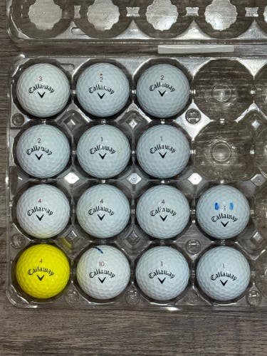 14 Callaway Chrome Soft Golf Balls - 5A MINT CONDITION ONLY