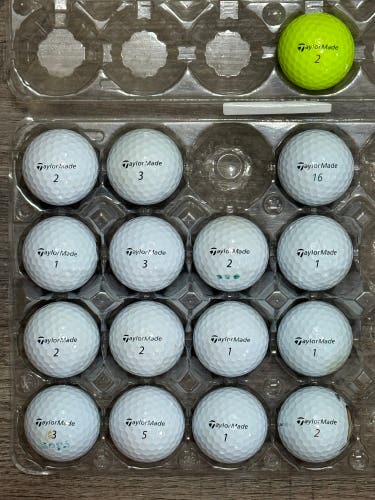 16 TaylorMade TP5 / TP5x Golf Balls - 5A MINT CONDITION ONLY