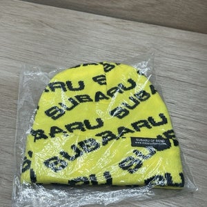 Subaru All Over Print Blue Beanie  New Yellow