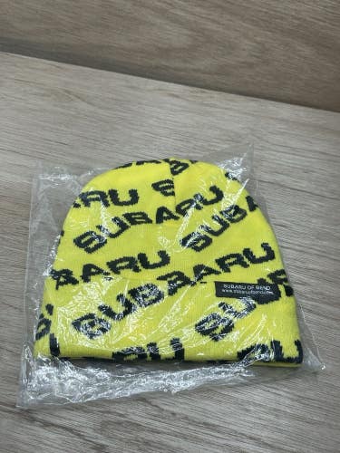 Subaru All Over Print Blue Beanie  New Yellow