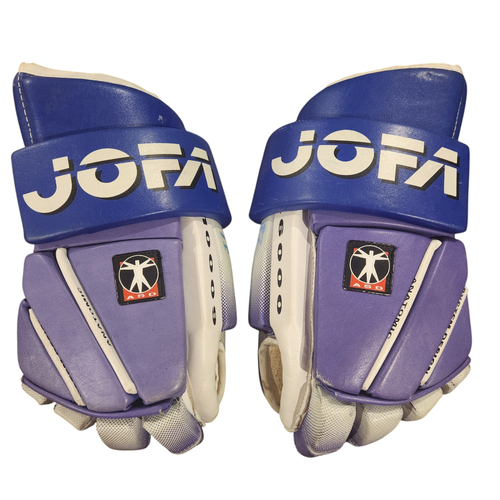 JOFA ASD 6000 HOCKEY GLOVES BLUE WHITE LEATHER