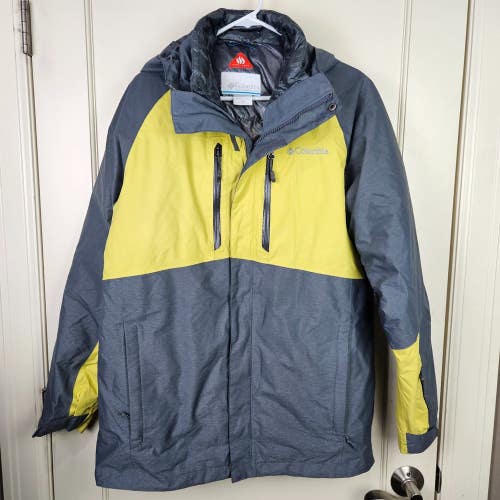 Columbia Interchange Omni Heat 3-in-1  650 Down Winter Coat Jacket Men's Size M