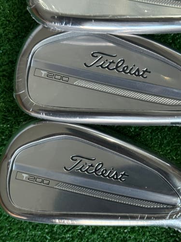 Titleist T200 Right Handed Iron Set Stiff Flex (8 Clubs) #4 - #9, PW, GW Steel Shaft (New)