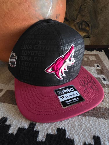 Arizona Coyotes Utah Hockey Club Fanatics Authentic Pro Lawson Crouse Signed Snapback Hat