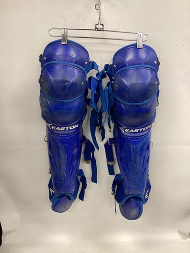 Used Easton CATCHERS SHIN GAURDS Catchers Leg Guards Royal Blue Intermed 11851-S000034777