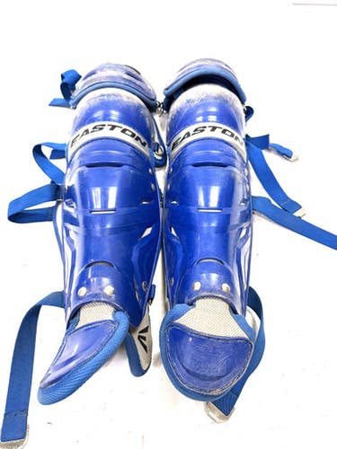Used Easton GAMETIME CATCHERS YOUTH Catchers Leg Guards Royal Blue Youth 11860-S000294908