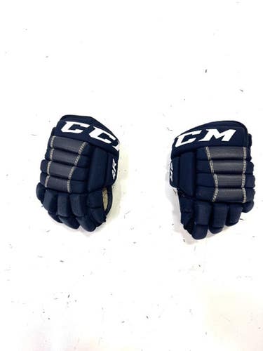 Used CCM 4R Youth Gloves Navy Blue 8" 11860-S000294946