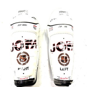 Used Jofa JDP 4000 Senior Shin Guards White 14" 11860-C000294810