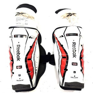 Used Reebok 14K Intermediate Shin Guards White 13" 11860-S000294819