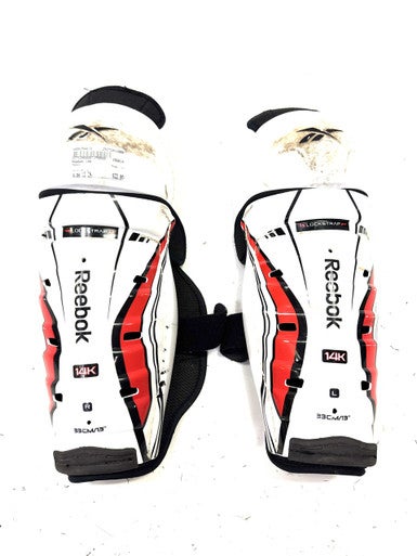Used Reebok 14K Intermediate Shin Guards White 13" 11860-S000294819