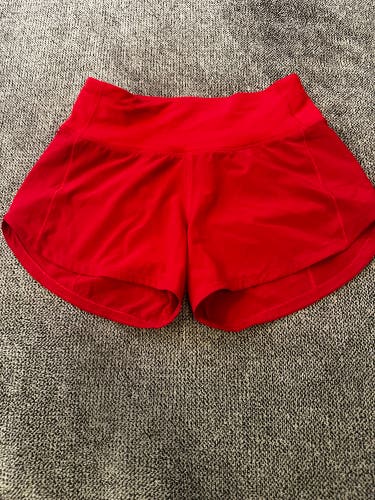 Lululemon red athletic shorts