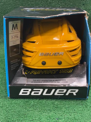 Yellow Medium Bauer Re-Akt 150 Helmet (New)