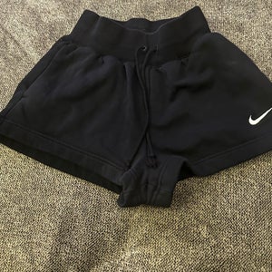 Nike black high-waisted sweat shorts