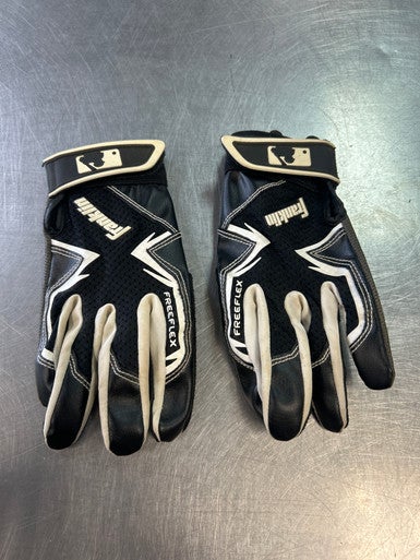 Used Franklin BB/SB Batting Gloves Black MD 11868-S000064296