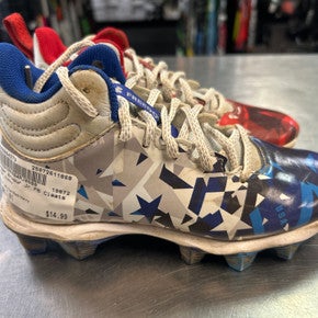 Used Under Armour Jr FB Cleats White/Red/Navy Junior 01 11868-S000064279