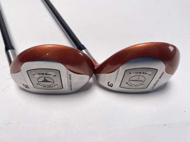 TaylorMade Firesole 3 & 5 Fairway Wood Set 15* 18* Bubble 70g Senior Mens LH
