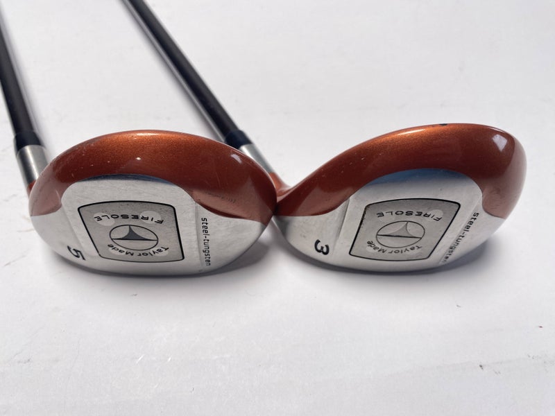 TaylorMade Firesole 3 & 5 Fairway Wood Set 15* 18* Bubble 70g Senior Mens LH