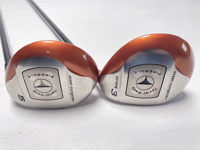 TaylorMade Firesole 3 & 5 Fairway Wood Set 15* 18* Bubble 90g Stiff Mens RH