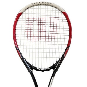 Used Wilson FEDERER TI Adult Tennis Racquet Black 4 3/8" 11884-S000049522