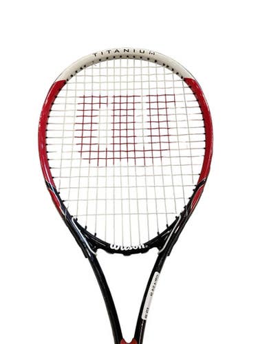 Used Wilson FEDERER TI Adult Tennis Racquet Black 4 3/8" 11884-S000049522