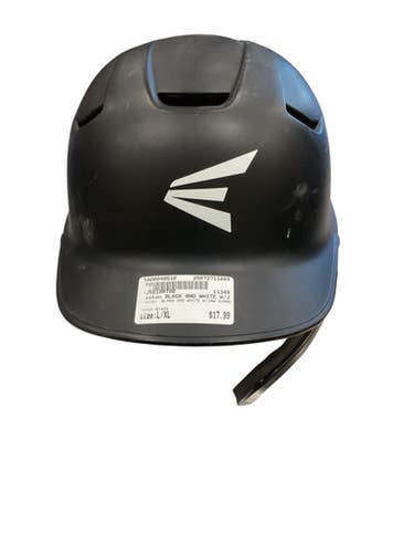 Used Easton BLACK AND WHITE W/JAW GUARD Batting Helmet No Mask Black L/XL 11884-S000049510