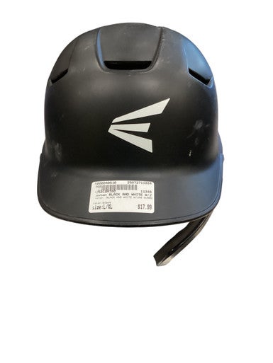 Used Easton BLACK AND WHITE W/JAW GUARD Batting Helmet No Mask Black L/XL 11884-S000049510