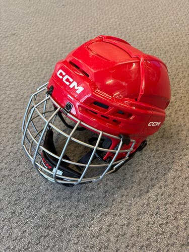 Used CCM TACKS 70 Helmet Cage Combo Red SM 11858-S000077577