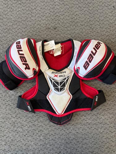 Used Bauer X 80 S/P Junior Shoulder Pads MD 11858-S000077565