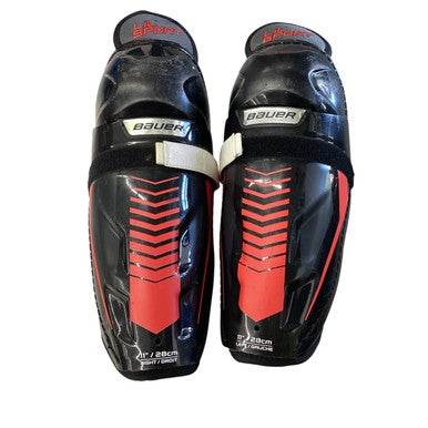 Used Bauer LIL SPORT Junior Shin Guards Black 11" 11760-S000079532