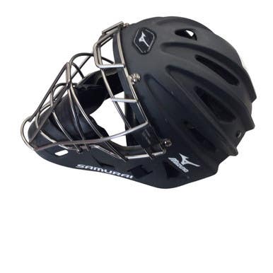 Used Mizuno SAMURAI Catchers Helmet w/Mask Black LG 11760-S000079505