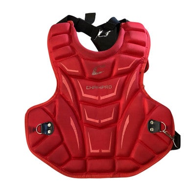 Used Champro CHEST PROTECTOR Catchers Chest Protector Red Intermed 11760-S000079500