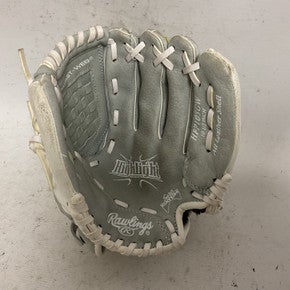 Used Rawlings Highlight Series HFP105GW RH Throw Fastpitch Gloves Grey 10 1/2" 11855-S000188492