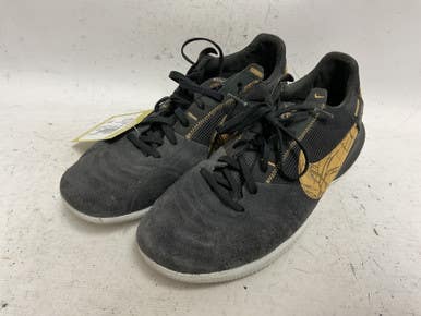 Used Nike Streetgato DC8466-001 Soccer Indoor Shoes Black And Gold Senior 10 11855-S000188638