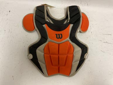 Used Wilson WB57116-CP Catchers Chest Protector Black And Orange Youth 11855-S000188627