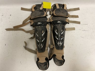 Used Wilson WB57116-LG Catchers Leg Guards Black And Orange Youth 11855-S000188625