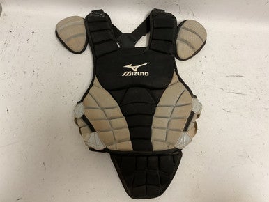 Used Mizuno DRY LITE Catchers Chest Protector Black And Grey Youth 11855-S000188626