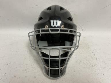 Used Wilson WB57116 Catchers Helmet w/Mask Black One Size 11855-S000188623