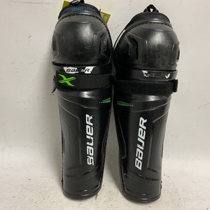 Used Bauer X Junior Shin Guards Black And Carolina Blue 12" 11855-S000188610