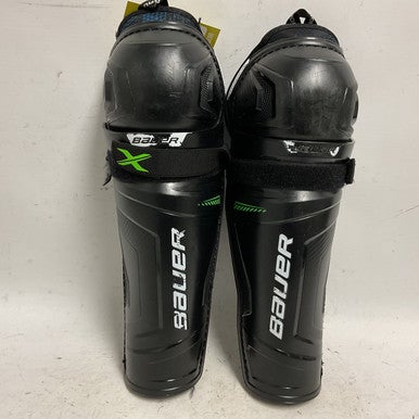 Used Bauer X Junior Shin Guards Black And Carolina Blue 12" 11855-S000188610