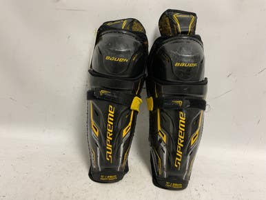 Used Bauer SUPREME TOTALONE MX3 Junior Shin Guards Black And Yellow 11" 11855-S000188594