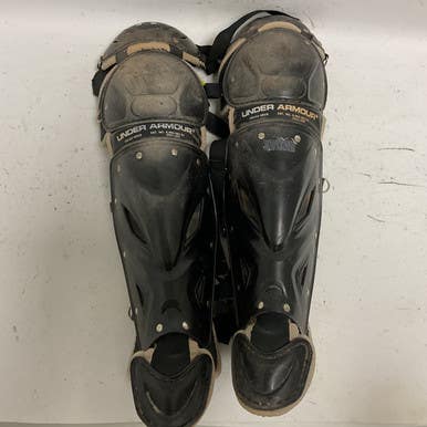 Used Under Armour UALG2-SRVS Catchers Leg Guards Black Adult 11855-S000188585