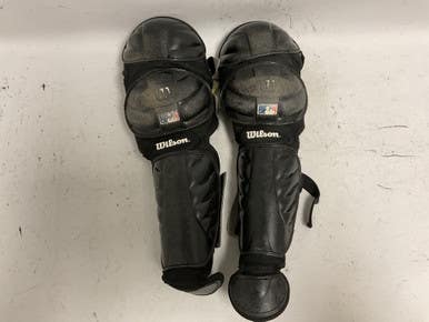 Used Wilson YTH Catchers Leg Guards Black Youth 11855-S000188560