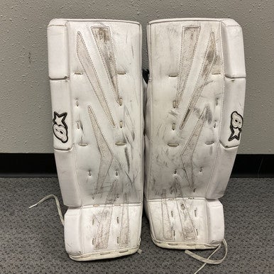 Used Brians NETZERO Goalie Leg Pads Youth White 25" 11855-S000188544