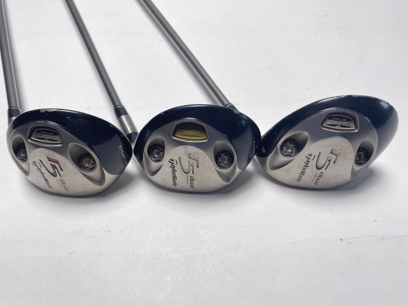 TaylorMade R5 Dual Wood Set 3 5 7 | 15* 18* 21* MAS2 Regular Graphite Mens RH