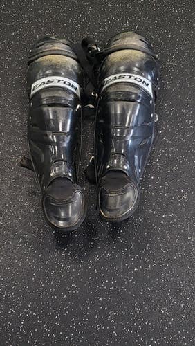 Used Easton EASTON SHIN GUARDS Catchers Leg Guards Black Adult 11849-S000030051