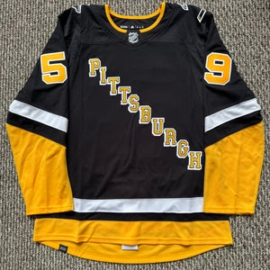 Adidas Jake Guentzel Pittsburgh Penguins NHL Men Size 54 Black Alternate Jersey