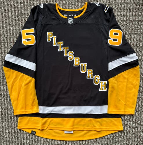 Adidas Jake Guentzel Pittsburgh Penguins NHL Men Size 54 Black Alternate Jersey