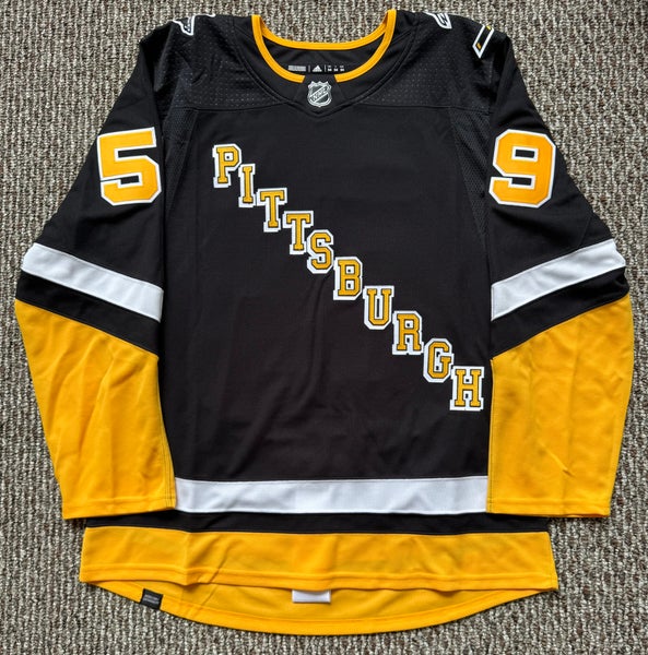 Adidas Jake Guentzel Pittsburgh Penguins NHL Men Size 54 Black Alternate Jersey