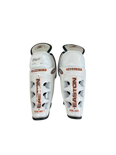 Used Easton SYNERGY Intermediate Shin Guards White 10" 11833-S000163951