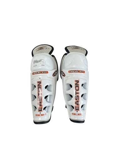 Used Easton SYNERGY Intermediate Shin Guards White 10" 11833-S000163951